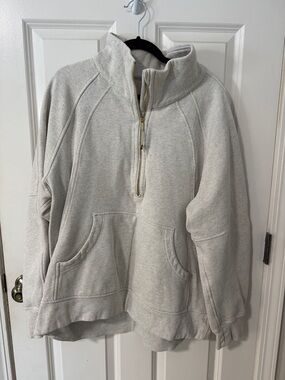 lululemon athletica Light gray Half-Zip Pullover xl/xxl